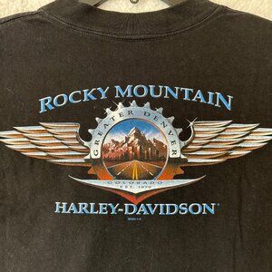 Vtg Y2K Harley-Davidson Rocky Mountain Black Eagle 2 sides printT-Shirt Large US